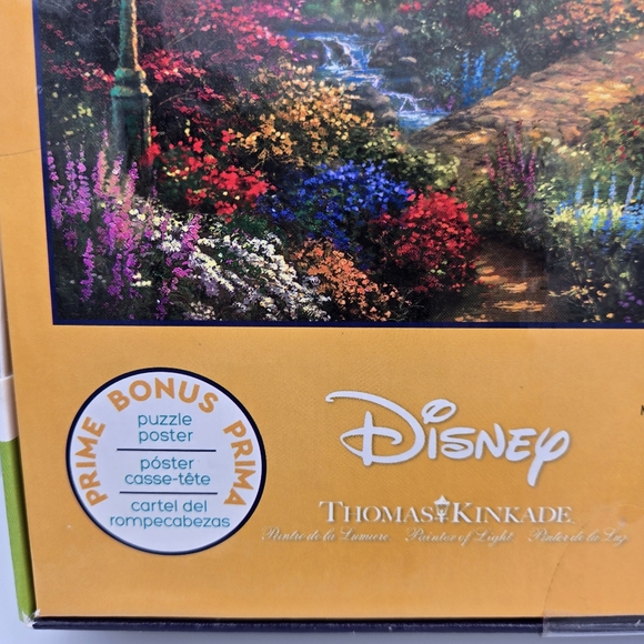 Disney Thomas Kinkade 750-Piece Puzzle Mickey and Minnie Sweetheart Bridge - Picture 4 of 9